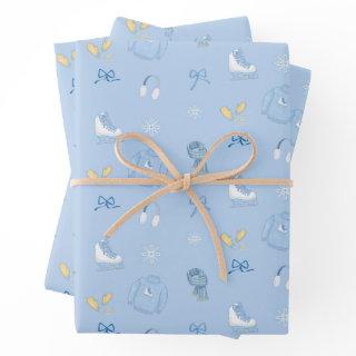Winter Wonderland Ice Figure Skate Ice Skate Blue  Sheets