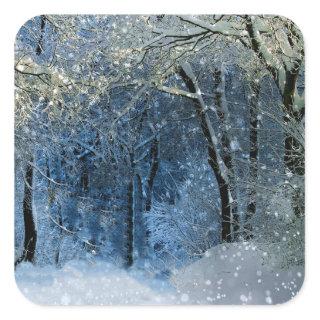 Winter Wonderland Magical Sun Glittery Sticker