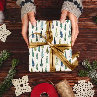 Wintery Green Christmas Tree Holiday  Sheets
