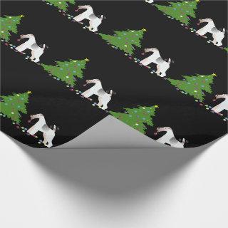 Wire Fox Terrier Silhouette Christmas Design