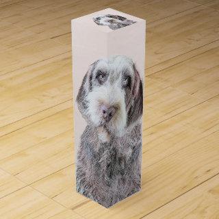 Wirehaired Pointing Griffon Painting - Dog Art Wine Box