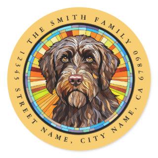 Wirehaired Pointing Griffon Round Stickers