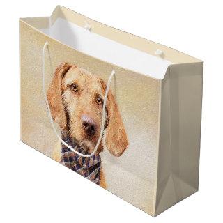 Wirehaired Vizsla Painting - Cute Original Dog Art Large Gift Bag