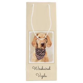 Wirehaired Vizsla Painting - Cute Original Dog Art Wine Gift Bag