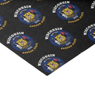 WISCONSIN BADGER STATE FLAG TISSUE PAPER