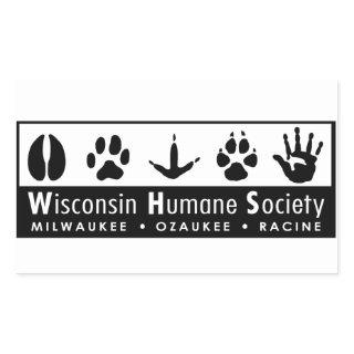Wisconsin Humane Society Logo Rectangular Sticker
