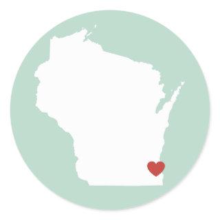 Wisconsin Love - Customizable Sticker