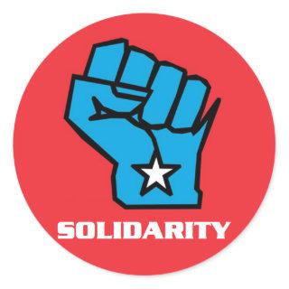 Wisconsin Solidarity Fist Classic Round Sticker