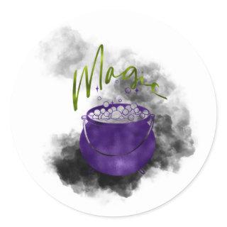 Witch Cauldron Magic  Classic Round Sticker