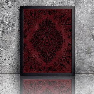 Witchery Flourish | Dark Red Fantasy Pentacle Tissue Paper
