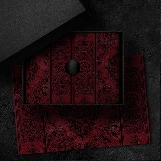 Witchery Flourish | Dark Red Fantasy Pentacle Tissue Paper