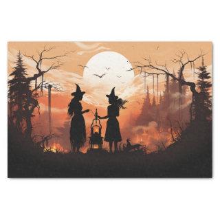 Witches and Cauldron Fall Halloween Decoupage Tissue Paper