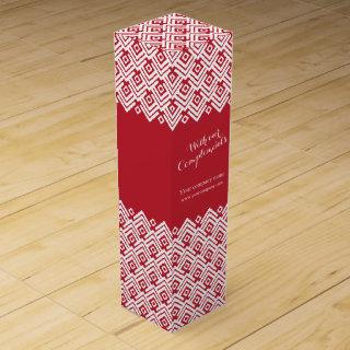 With Compliments corporate promotion red wine box