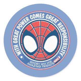 With Great Power Comes Great Responsibility Classic Round Sticker