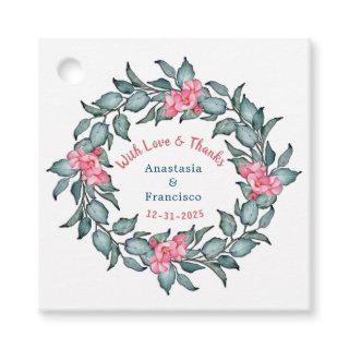 With Love And Thanks Wedding Anniversary Favor Tags