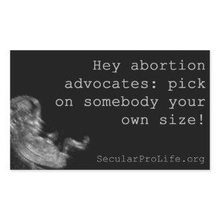 Witty pro-life sticker