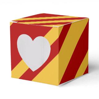 Wizard Red and Gold Heart Favor Boxes