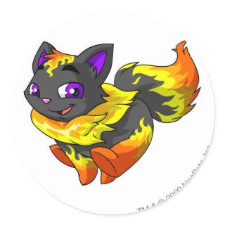 Wocky Fire Classic Round Sticker