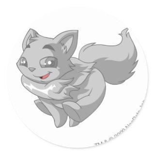 Wocky Silver Classic Round Sticker