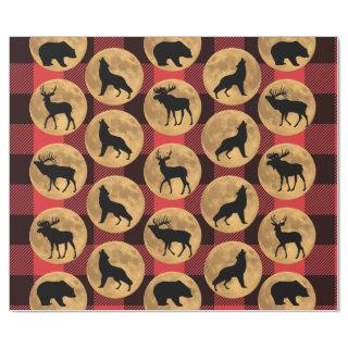 Wolf Bear Elk Moose Deer Full Moon