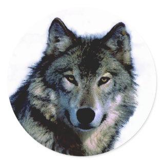 Wolf Classic Round Sticker