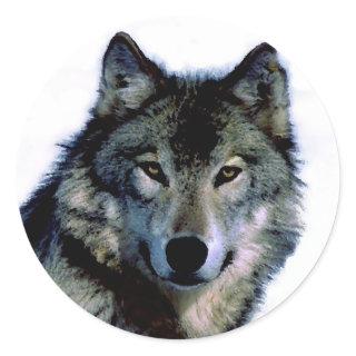 Wolf Classic Round Sticker