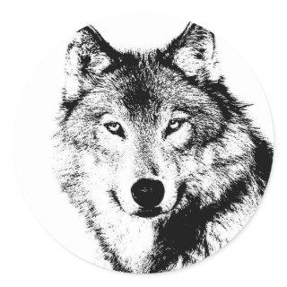 Wolf Classic Round Sticker