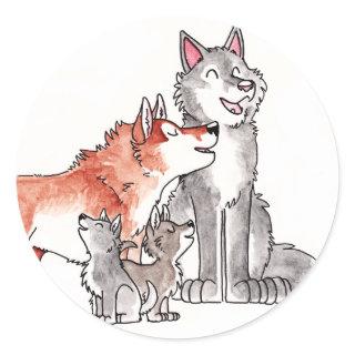 Wolf Family Stickers
