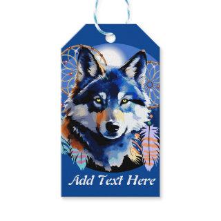Wolf Native Animal Spirit  Gift Tags