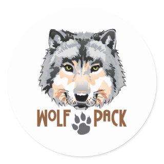 WOLF PACK CLASSIC ROUND STICKER