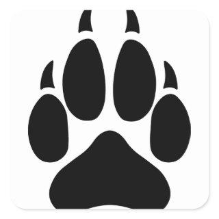 Wolf Paw Square Sticker