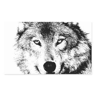 Wolf Rectangular Sticker