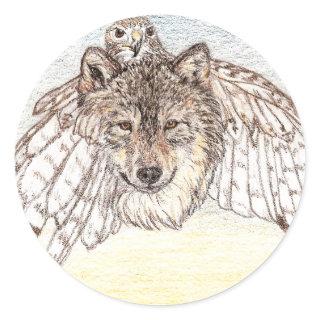Wolf Stickers Round