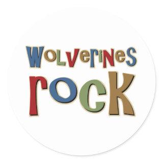 Wolverines Rock Classic Round Sticker