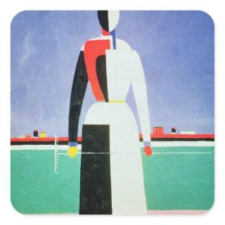 Woman with a Rake, c.1928-32 Square Sticker
