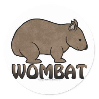 Wombat Logo II Classic Round Sticker