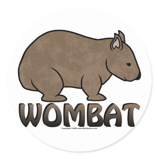 Wombat Logo II Classic Round Sticker