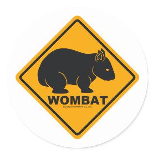 Wombat Sign Classic Round Sticker