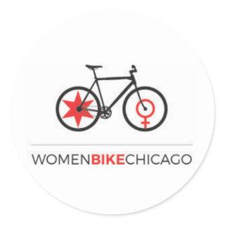 Women Bike Chicago - Urban Upright Design Stickers