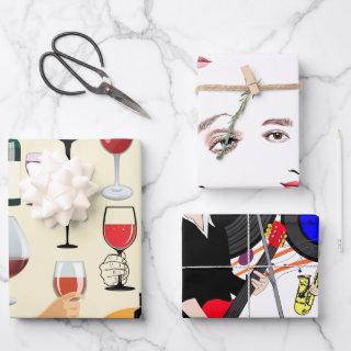 Women Wine And Music Party Booze celebration Art  Sheets