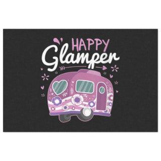 Womens Happy Glamper Caravan Camping Glamping Tissue Paper