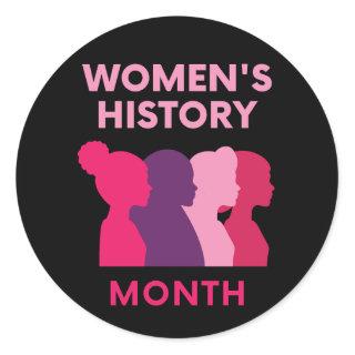 Women's History Month Classic Round Sticker
