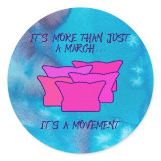 Women's March, Pink Hat, Movement, Classic Round Sticker