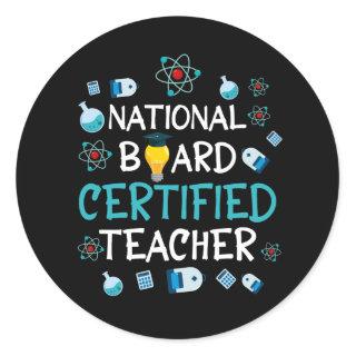 Womens National Board Certified Teacher (NBCT) Acc Classic Round Sticker