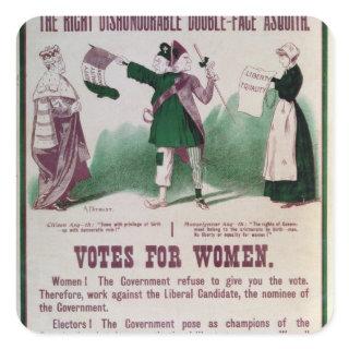 Women's Suffrage Poster Square Sticker