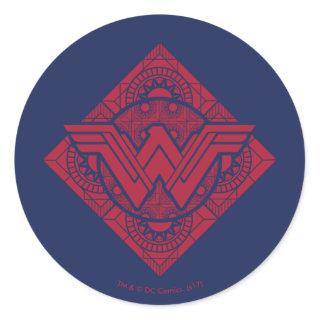Wonder Woman Amazonian Symbol Classic Round Sticker