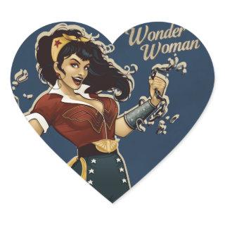 Wonder Woman Bombshell Heart Sticker