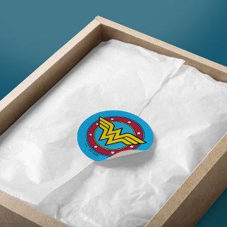 Wonder Woman | Circle & Stars Logo Classic Round Sticker
