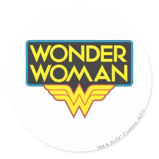 Wonder Woman Logo 3 Classic Round Sticker