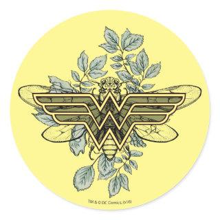 Wonder Woman Queen Bee Logo Classic Round Sticker